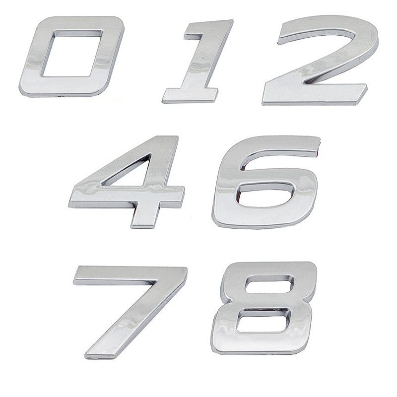 Samolepící domovní číslo - číslice chrom 26 mm
