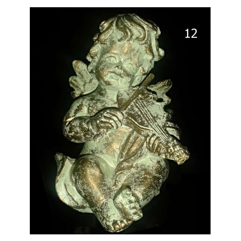 Andělíček 10 cm antik zlatý design č. 12